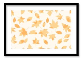 Autumn falling leafs vector pattern. Fall leaves seamless print