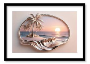Palm tree on the beach I Wall Decor 
