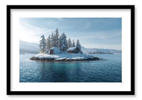 Islands with lush trees and water bodies forming a natural terrain, Earth Day