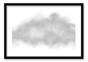 Realistic Cloud, Smoke or Fog. Fluffy Cloudscape. Color Overlay Transparent Cloud.