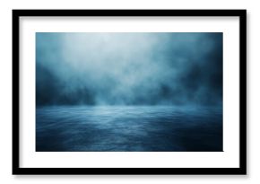 A foggy blue background