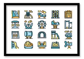 Playground icons depict various play structures, offering a visual representation of children's recreational spaces