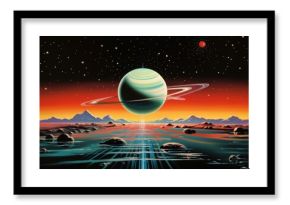 Saturn landscape astronomy outdoors.