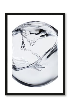 PNG Splash of liquid inside a clear sphere