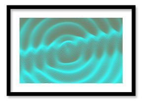 3D wavy background with ripple effect. Grid surface with particle. Vector illustration for cover, card, postcard, interior design, banner, poster, brochure or presentation.