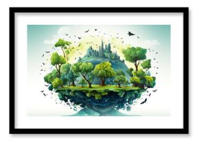 World environment and earth day concept with eco friendly enviroment