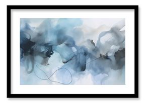 light gray-blue abstract watercolor background november style, cool tones soft copy space