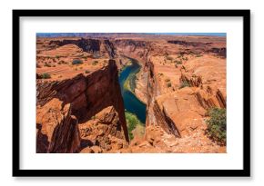 Colorado river on Horseshoe Bend, Arizona. Canyonlands desert landscape. Canyon national park wallpaper.