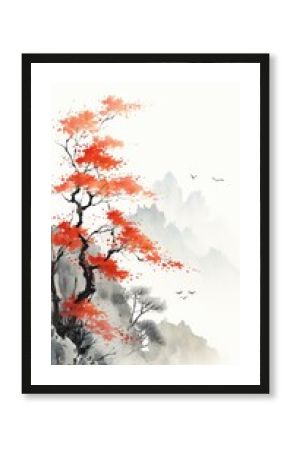 Outdoors painting nature autumn.