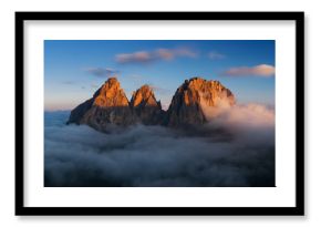 Aerial view of Grohmann spitze, Dolomites, Italy