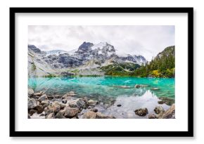 Mountain Panorama with Beautiful Turquoise Lake