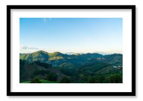 beautiful mountain hill with sky