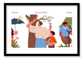 Fathers Day. Flat Vector Illustration