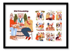 Seniors Enjoying Time and Sharing Life Experiences