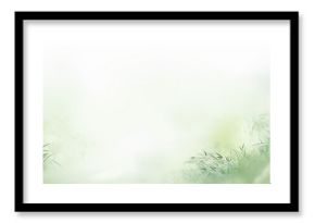 Light green background with leaves in watercolor style