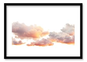 colorful sunset clouds isolated on white or transparent png