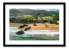 Beautiful Bakio Hondartza beach in Bentalde, Bakio, Basque Country, Spain