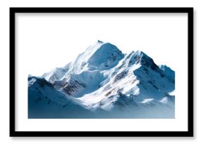 Majestic snowy mountain range under clear sky in daylight