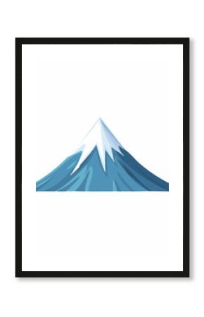vector illustration of a lone snow-covered mountain peak