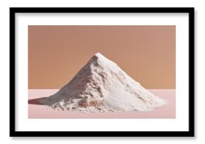 Premium Industrial Silica Powder Pile on Clean Surface Modern Raw Mineral Resource for Construction Marketing and Authentic Corporate Content