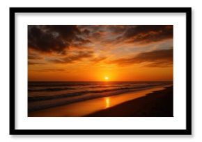 Overcast evening with a luminous sunset
