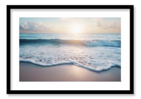 Blue sky over calm sea. Blue sea and sunny sky on horizon over calm water