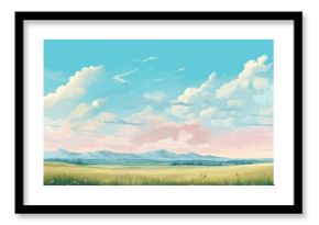 Grassland landscape outdoors horizon.
