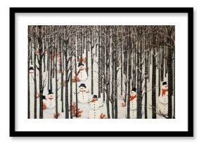 Nature snow outdoors snowman.