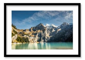 Wide Angle Of The Back Wall Of Oeschinen Lake