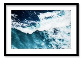 abstract aerial view background of blue waves