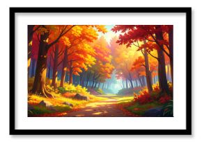 紅葉　風景　生成AI　背景