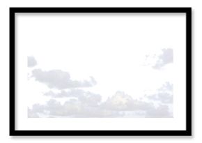 White clouds flying on transparent