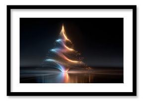 electronic christmas tree created with generative AI technology