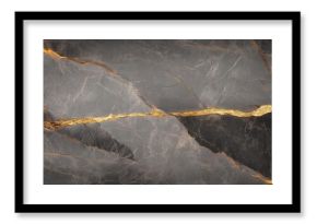 Elegant Grey Marble with Golden Veins for Stunning Abstract Stone Texture in Luxury Interiors