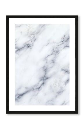 Elegant White Marble Texture Background with Natural Polished Surface and Grey Veins for Design