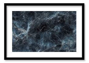 Elegant Dark Blue Marble Veins and Swirls in a Dramatic Abstract Design for Luxurious Background Use