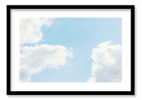 Beautiful blue sky with light white cloud background, dancer overcast. Demonstrating color, trend 2026 year.