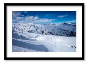 Ski slopes and mountains of Les Menuires in the french alps