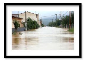 Severe flooding in central eastern Spain urban area