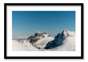 High angle view of a beautiful mesmerizing mountain landscape in spring