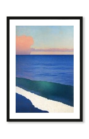 Refleation of wave sea sky wallpaper painting.