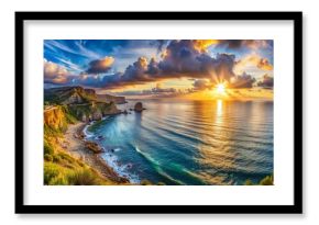 Panoramic Seascape: Tranquil Rest Above the Ocean