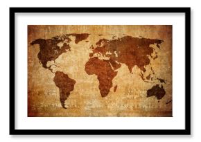 grunge map of the world.