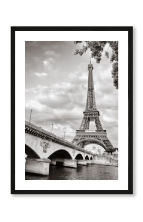 Eiffel tower view from Seine river square format
