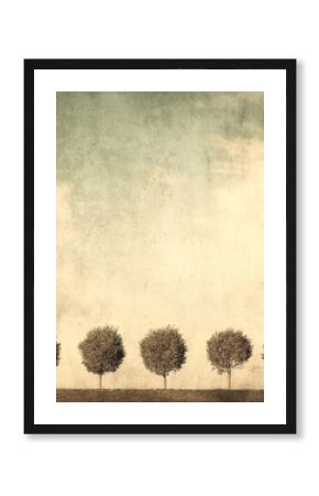 grunge image of trees