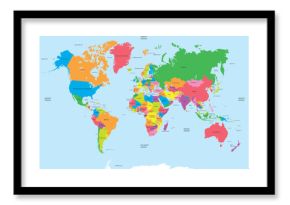 Polityczna mapa wektora świata
