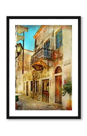 pictorial old streets of Greece