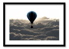 Fototapeta Niebieski balon na niebie ścienna