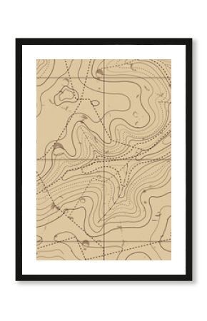 Mapa retro streszczenie tło topografii