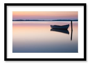 Mystical sea. Abstract natural backgrounds. Moon scene after sun
